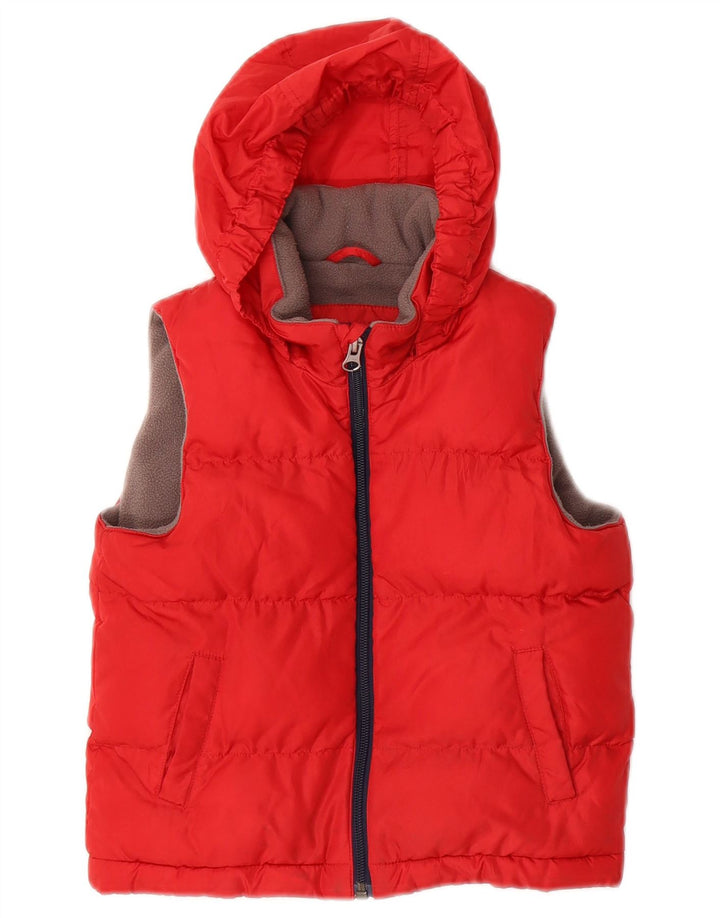 TIMBERLAND Chaleco acolchado con capucha y gráfico para niño 2-3 años Poliéster rojo