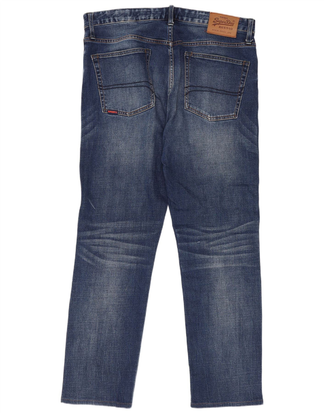 Superdry Vaqueros Rectos Para Hombre W34 L30 Algodón Azul