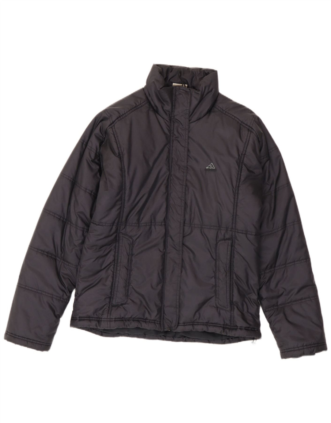 Adidas - Chaqueta acolchada para mujer, talla 40, talla grande, poliamida azul marino