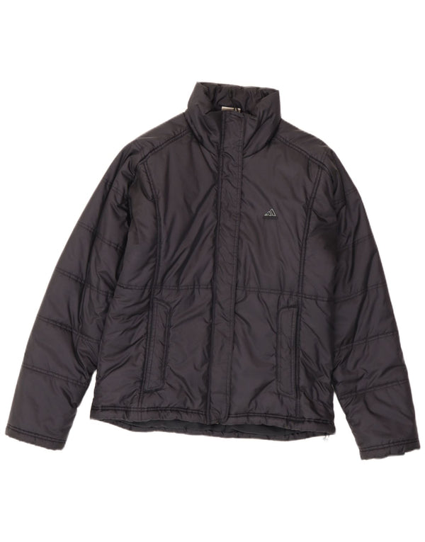 Adidas - Chaqueta acolchada para mujer, talla 40, talla grande, poliamida azul marino