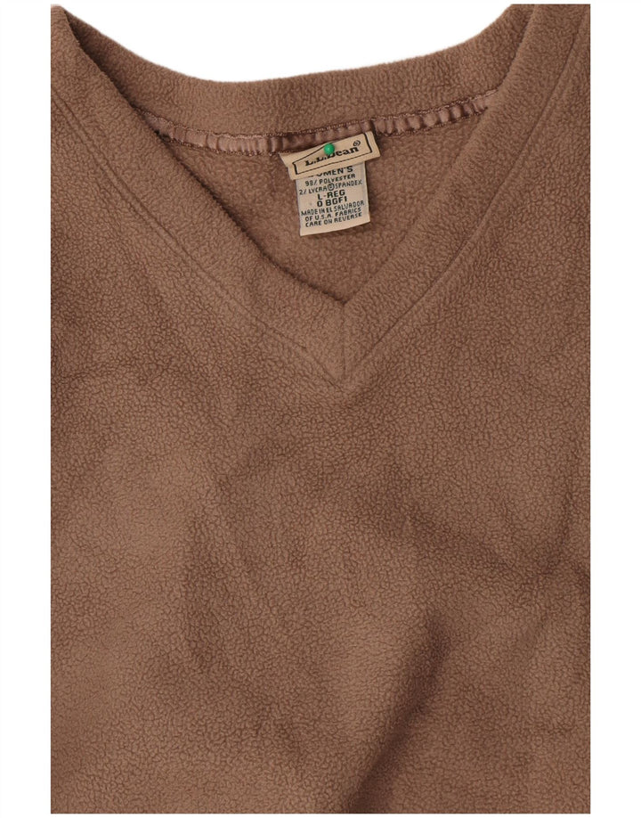 L.L.Bean Jersey polar para mujer UK 46 Grande Poliéster beige