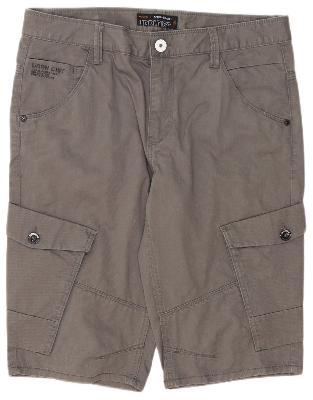 Angelo Litrico Pantalones cortos cargo para hombre W34 Algodón gris grande