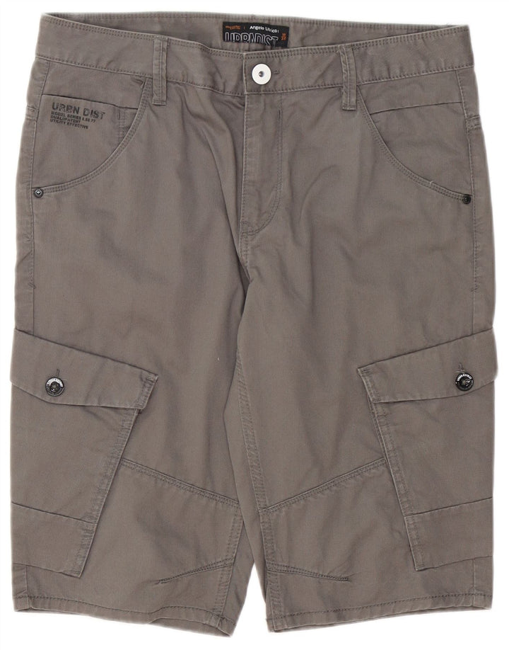 Angelo Litrico Pantalones cortos cargo para hombre W34 Algodón gris grande