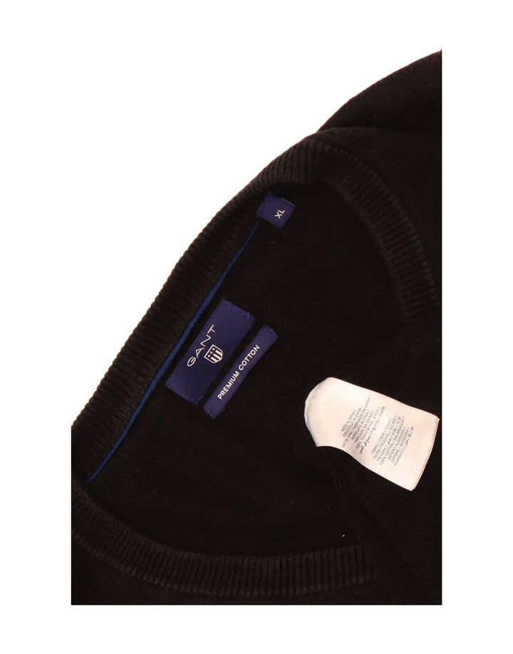 Gant Jersey con Cuello en V para Hombre XL Negro Algodón