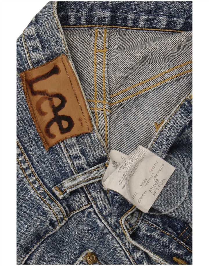 Lee Vaqueros Rectos Seattle Para Hombre W33 L30 Algodón Azul