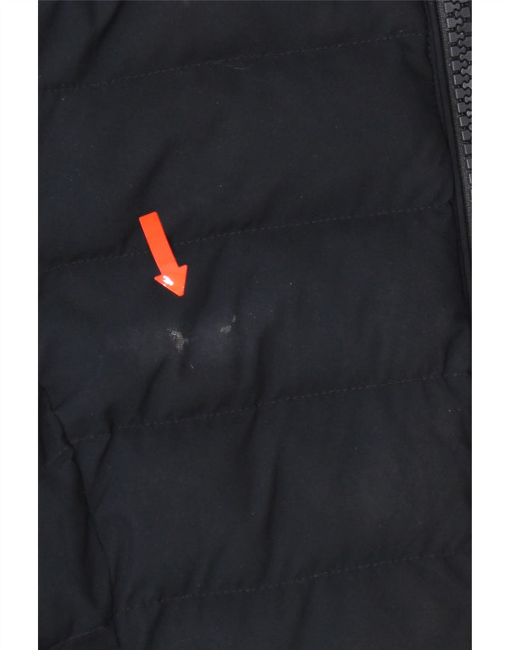 Superdry Abrigo acolchado con capucha para mujer UK 40 Small Poliéster azul marino