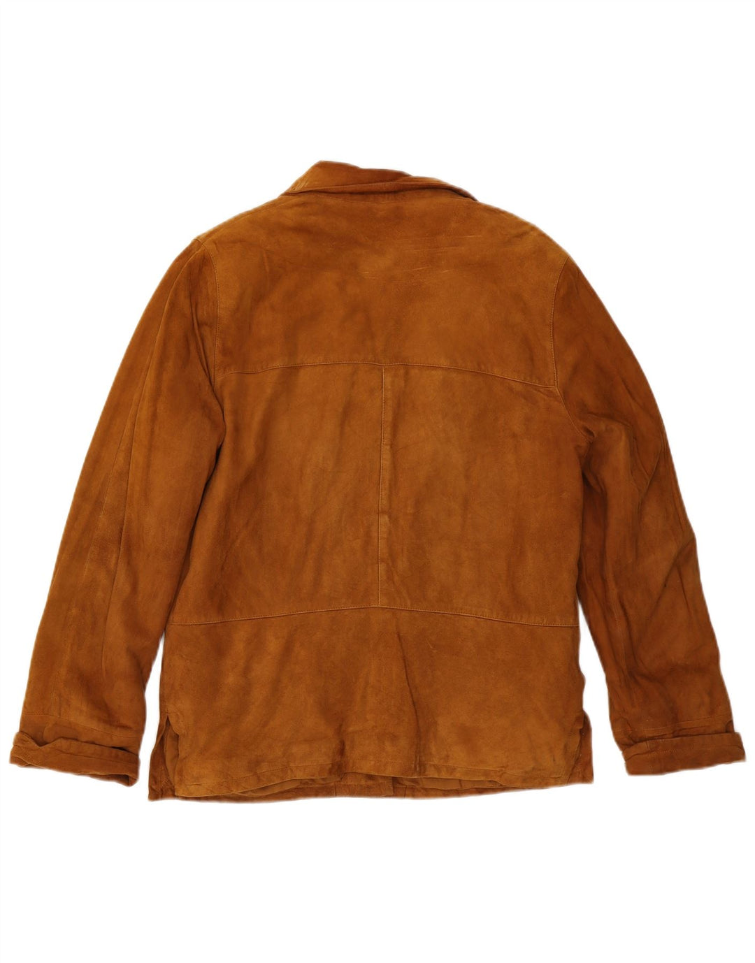L.Lambertazzi Chaqueta Blazer de Ante con 3 Botones para Mujer IT 44 Marrón Medio