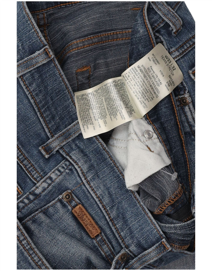 WRANGLER Vaqueros rectos elásticos Texas para hombre W33 L30 Algodón azul