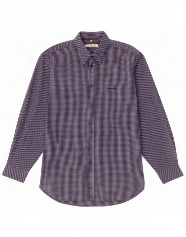 Ben Sherman Camisa para hombre 4XL Azul marino Cuadros