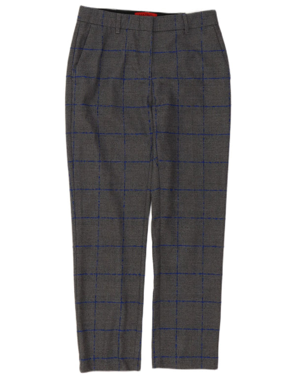 Max & Co. Pantalones chinos para mujer UK 8 Small W28 L27 Gris pata de gallo
