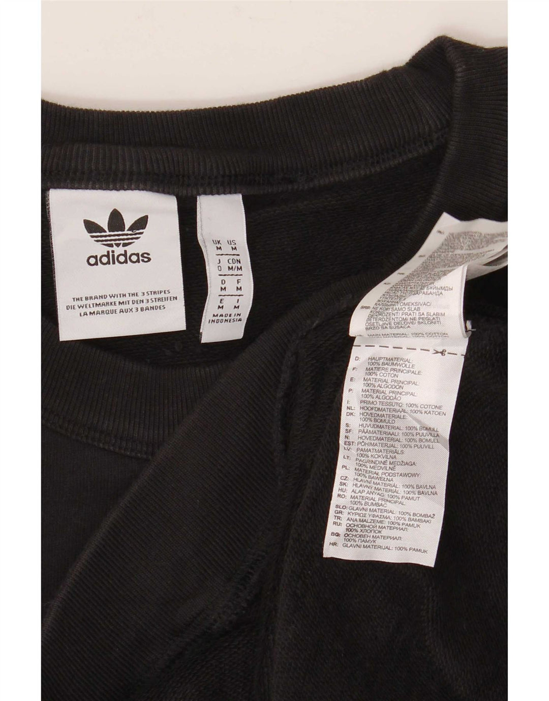 Adidas Hombre Sudadera Jumper Medium Negro Algodón