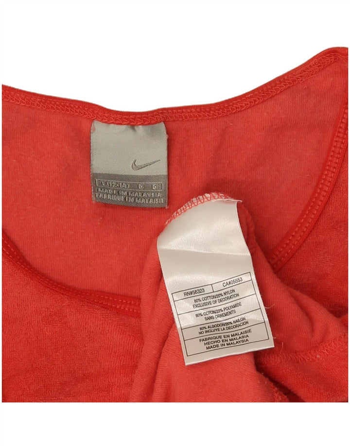 Nike - Camiseta sin mangas para mujer US 12/14 grande, algodón rojo