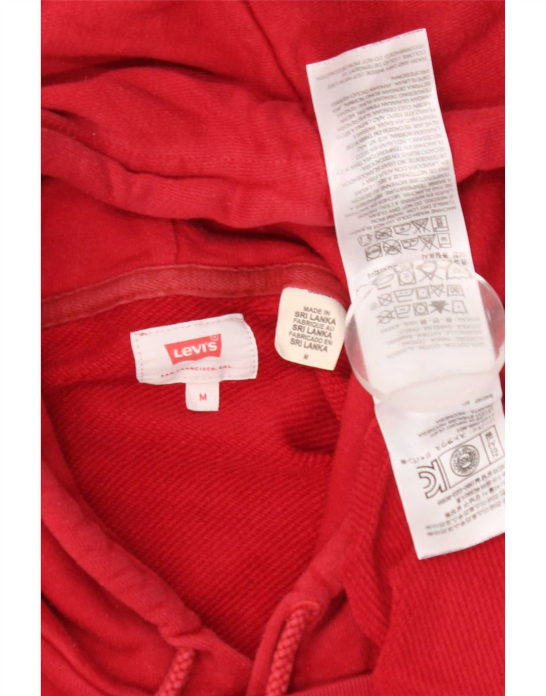 Levi's Hombre Sudadera Con Capucha Gráfica Jersey De Algodón Rojo Medio