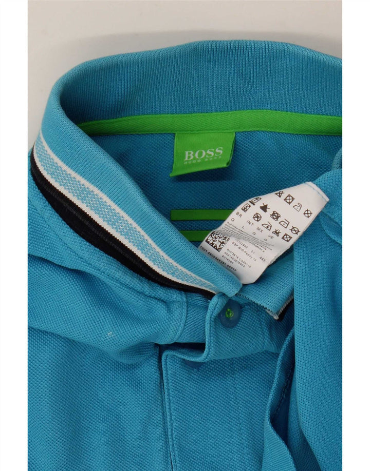 Polo Hugo Boss Hombre Algodón Azul Grande