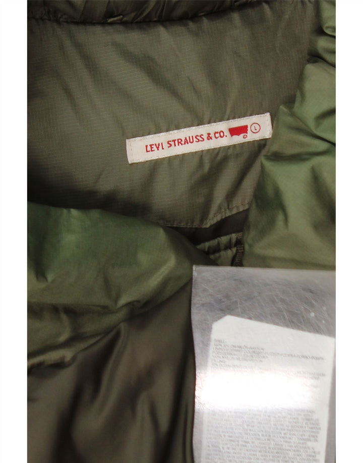 Levi's Abrigo acolchado para mujer UK 46 Large Nylon verde