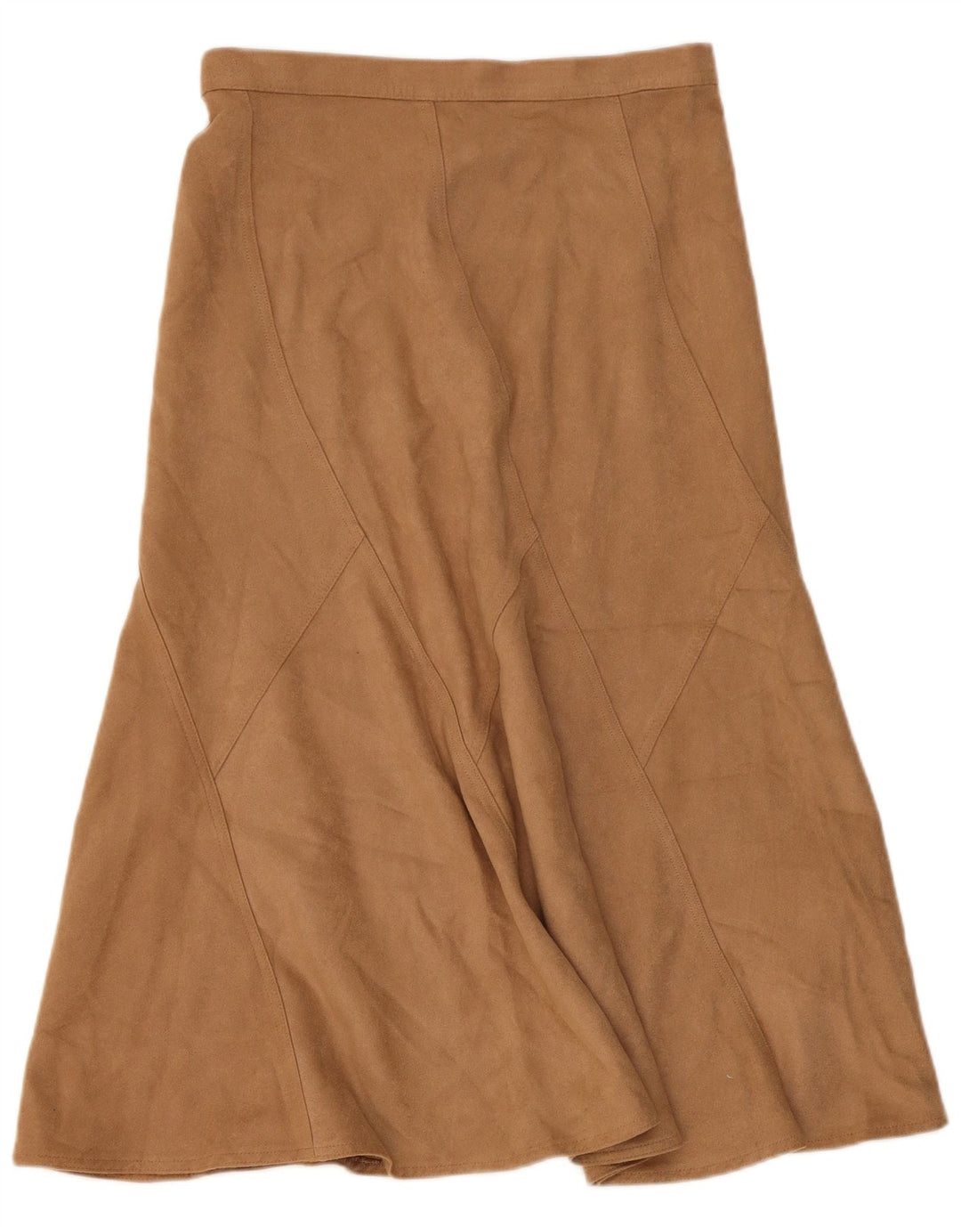 Marks & Spencer Falda acampanada para mujer UK 12 Medium W32 Beige Poliéster