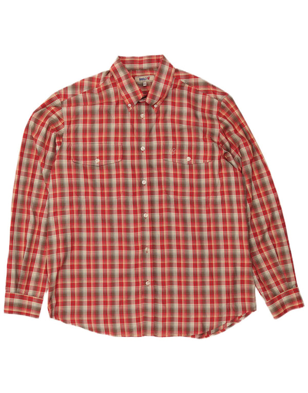 BAILO Camisa Hombre 2XL Cuadros Rojo Poliéster
