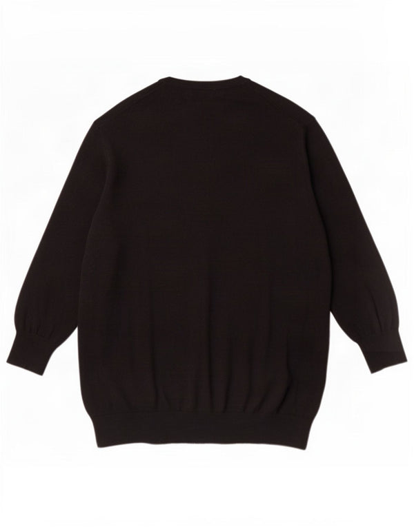 Zara Mujer Cárdigan De Manga 3/4 Suéter UK 44 Mediano Negro Algodón