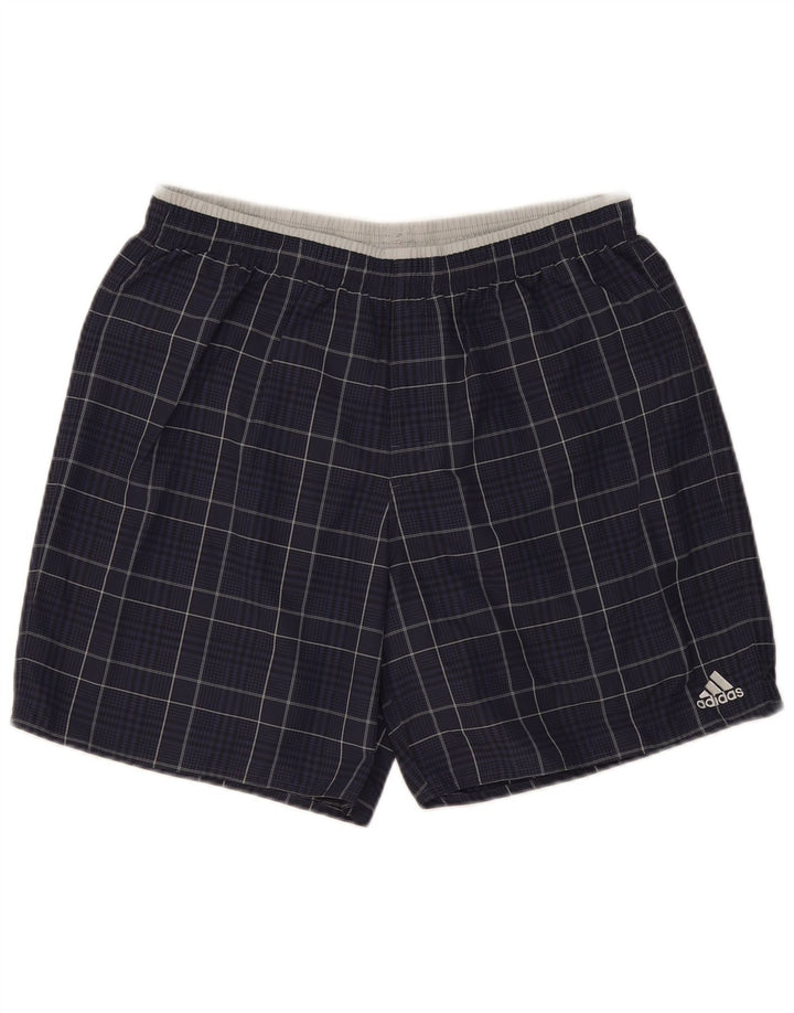 Adidas - Pantalones cortos deportivos para hombre, talla grande, color azul marino, poliamida