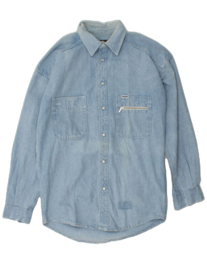 AMERICANINO Mens Denim Shirt Medium Blue Vintage Americanino and Second-Hand Americanino from Messina Hembry 