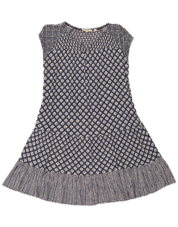 Vestido acampanado para mujer de Fat Face UK 40 Small Azul marino Viscosa geométrica