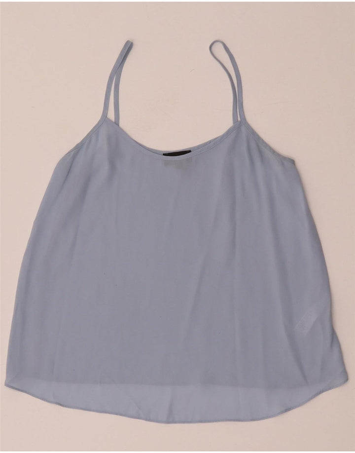 Topshop Top de tirantes extragrande para mujer UK 8 Small Poliéster azul