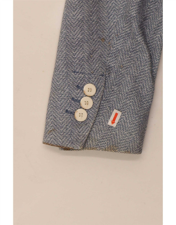 Zara Chaqueta Blazer De 2 Botones Para Hombre EU 48 Algodón Azul Medio