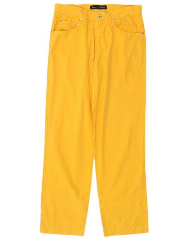 Sergio Tacchini Pantalones casuales rectos para hombre IT 46 Small W30 L31 Amarillo