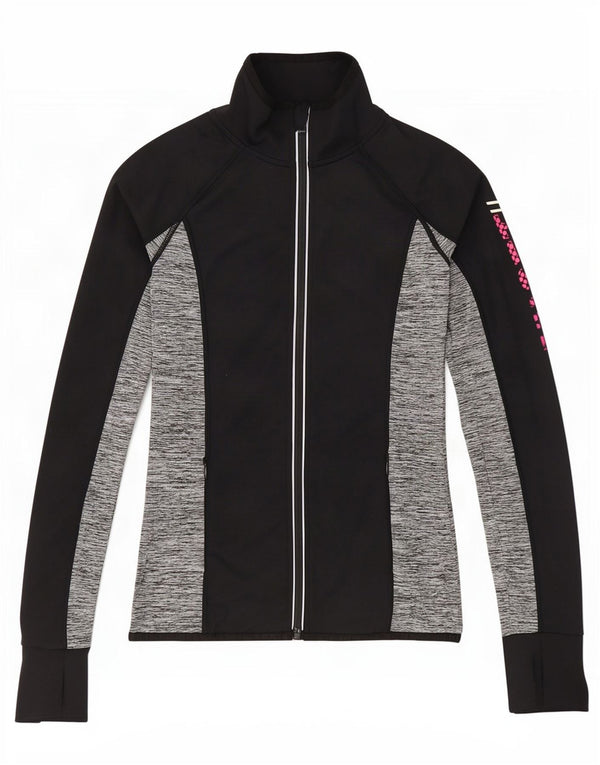 Superdry Chaqueta De Chándal Con Gráfico Para Mujer UK 6 XS Black Colourblock