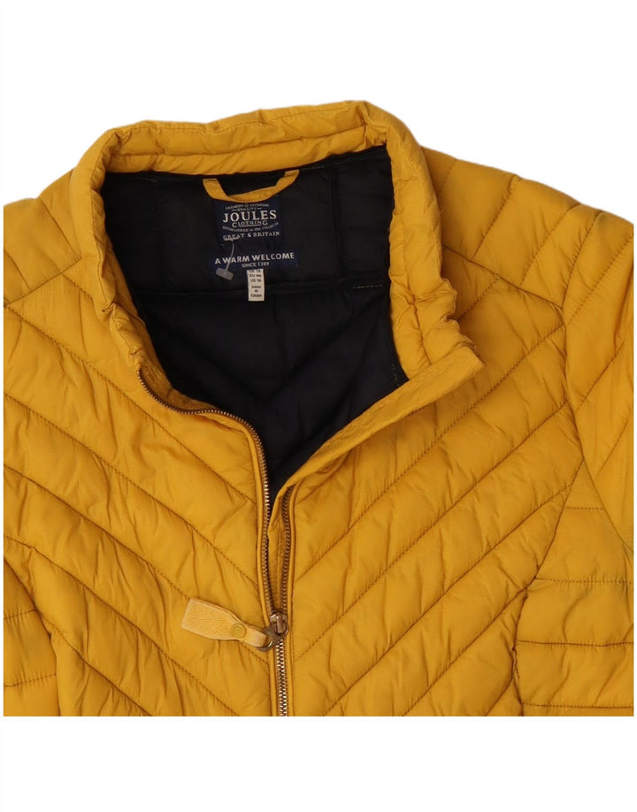 JOULES Womens Padded Jacket UK 18 XL  Yellow Polyamide