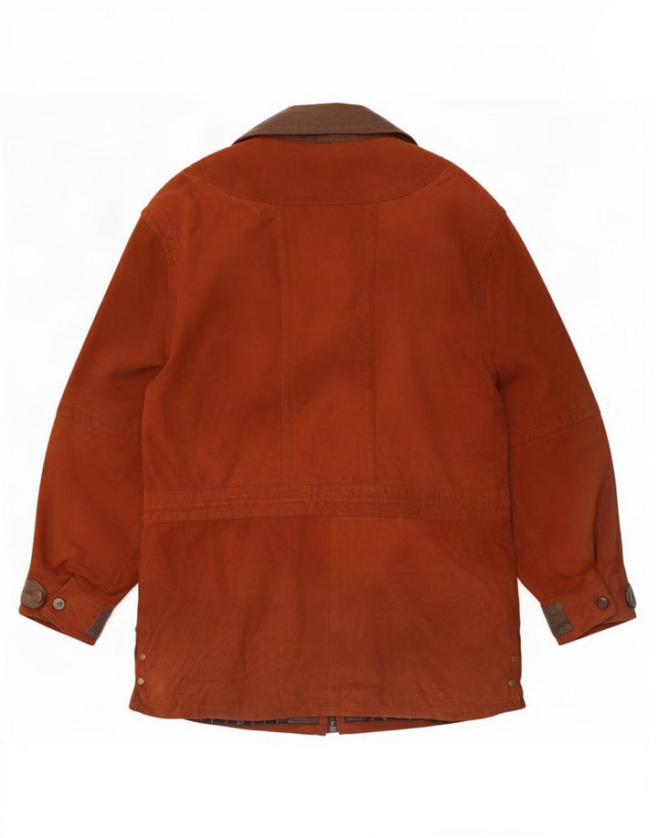 Maddox Chaqueta utilitaria de ante para hombre IT 52 XL Bloque de color marrón