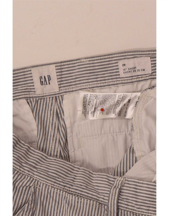 Gap Pantalones cortos chinos para hombre W29 Algodón de rayas blancas pequeñas