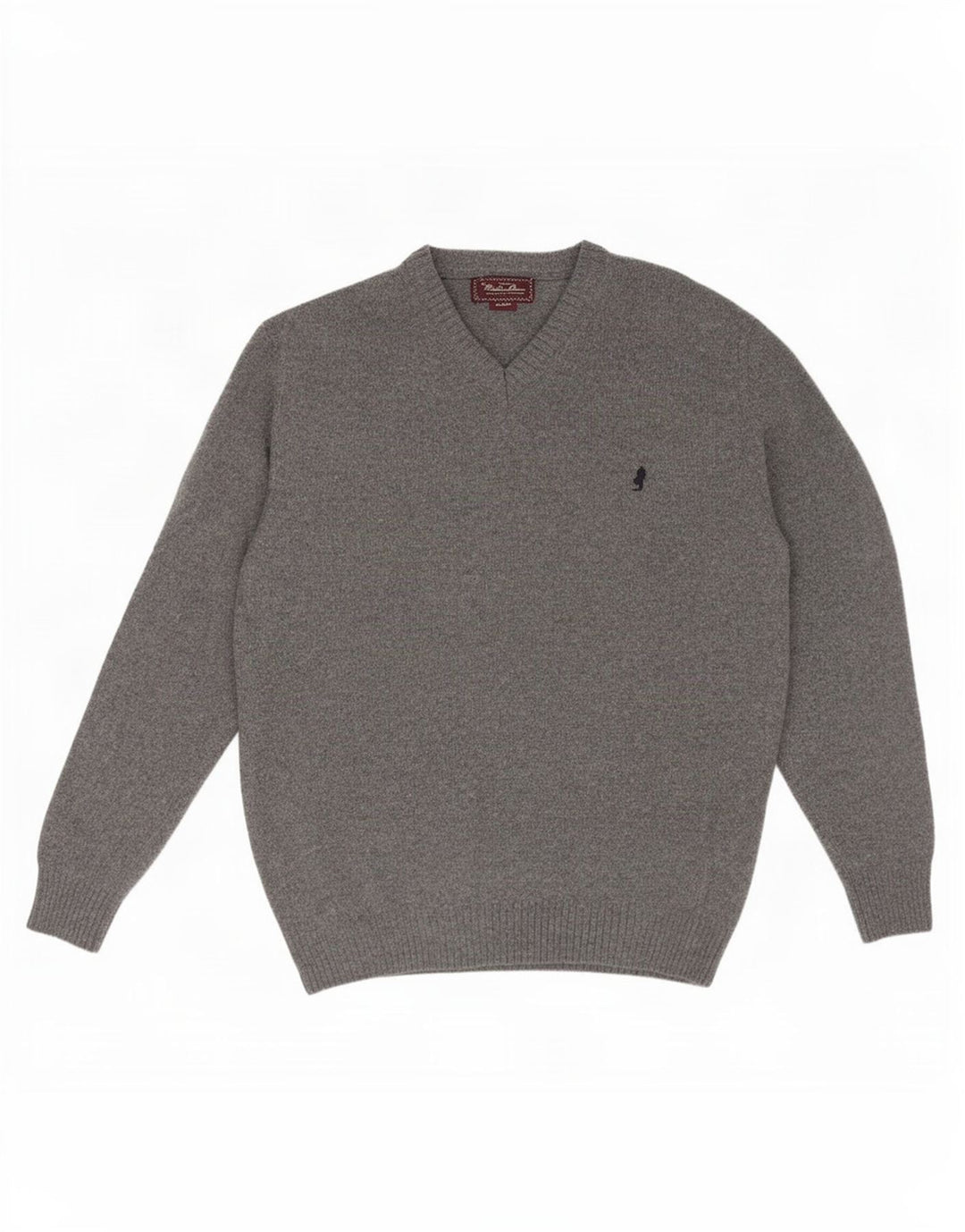 Marlboro Classics - Jersey con cuello en V para mujer, talla XL, lana gris