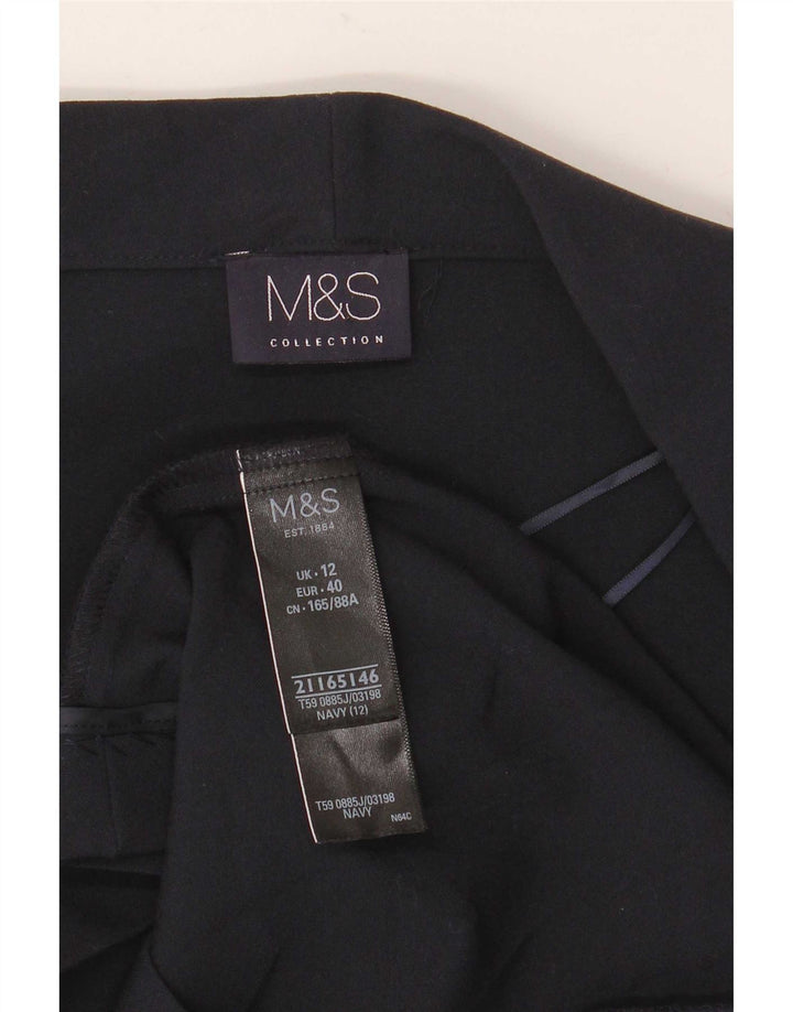 Marks & Spencer Chaqueta tipo blazer abierta para mujer UK 40 Mediano Azul marino Poliéster