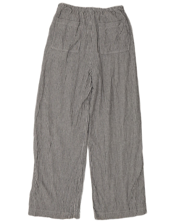 Marks & Spencer Pantalones Casuales para Mujer UK 10 Small W30 L31 Gris Rayas