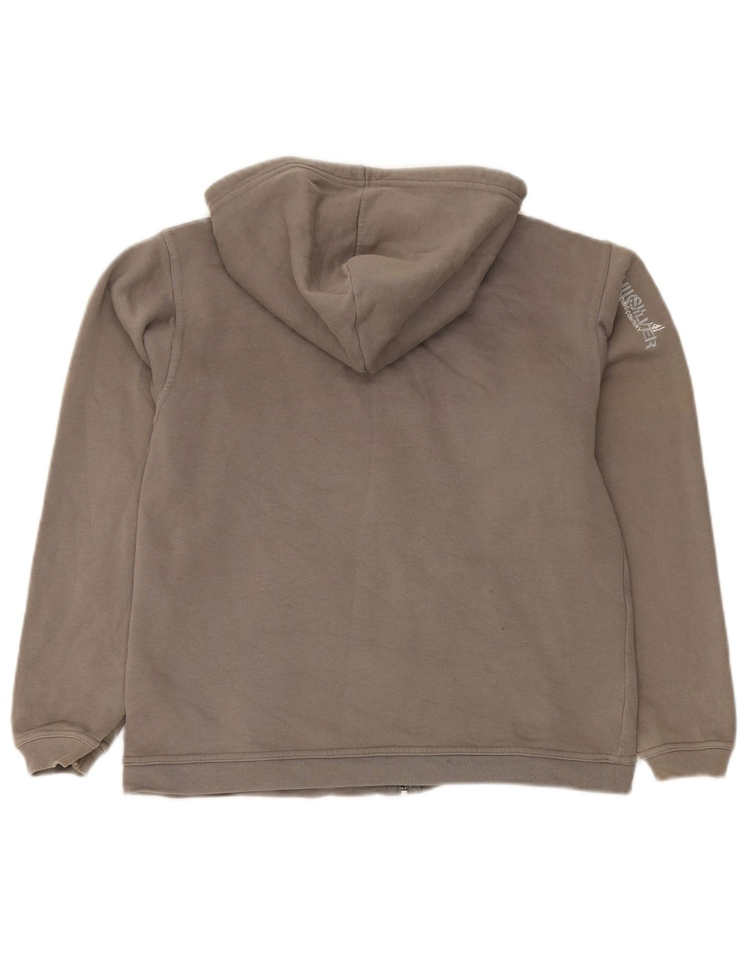 QUIKSILVER Suéter con capucha y cremallera gráfica para mujer UK 44 Algodón gris grande