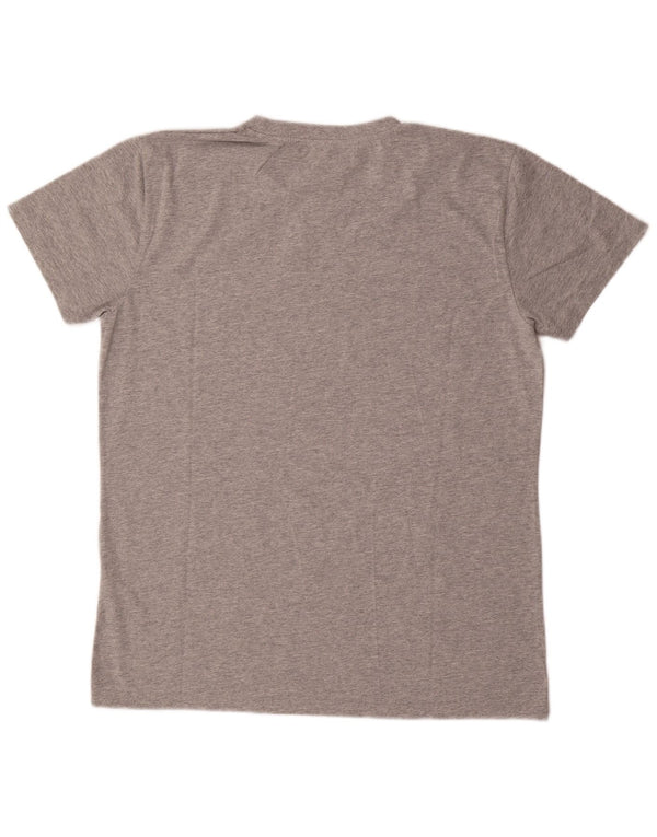 Asics Camiseta gráfica para hombre Top grande de algodón moteado gris