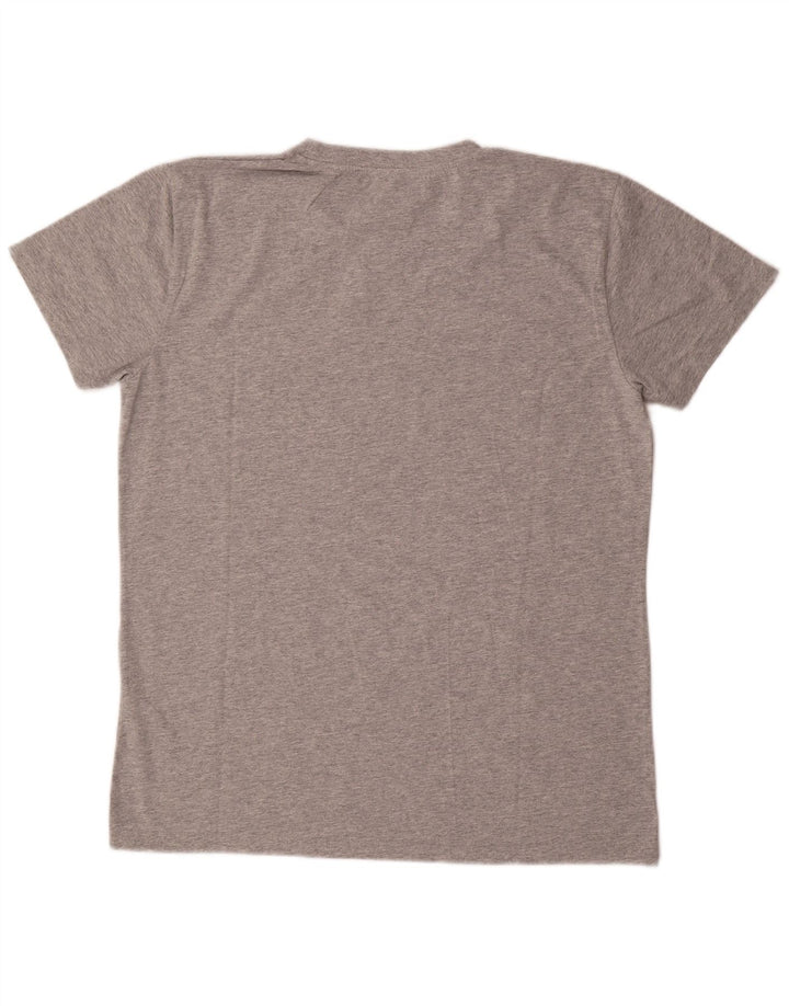 Asics Camiseta gráfica para hombre Top grande de algodón moteado gris