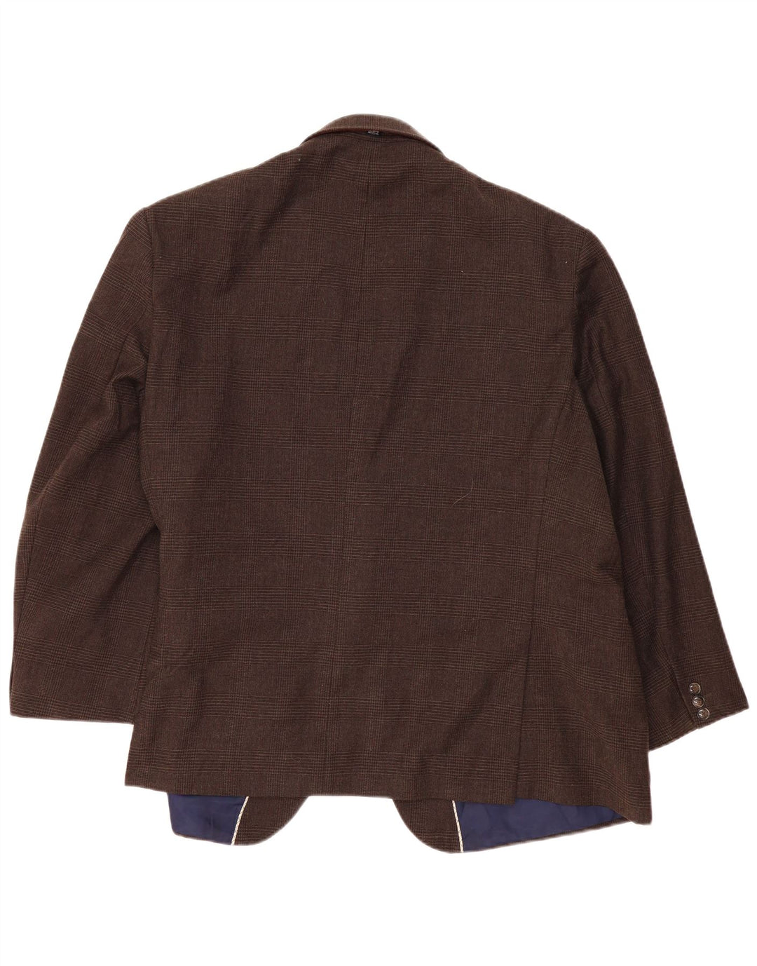 Marks & Spencer Chaqueta tipo blazer de 2 botones para hombre UK 52 3XL Marrón Pata de gallo