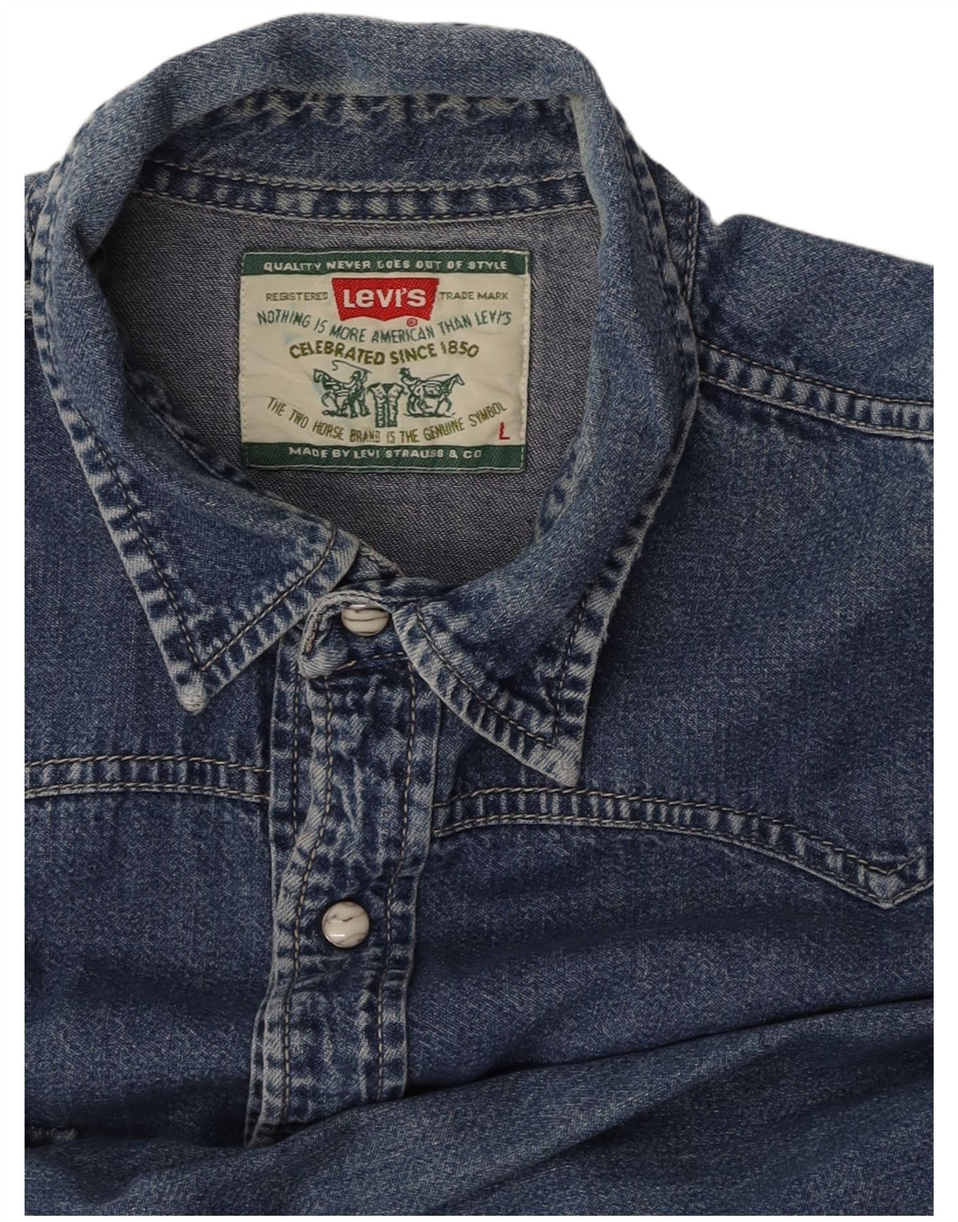 LEVI'S Camisa vaquera para hombre grande azul
