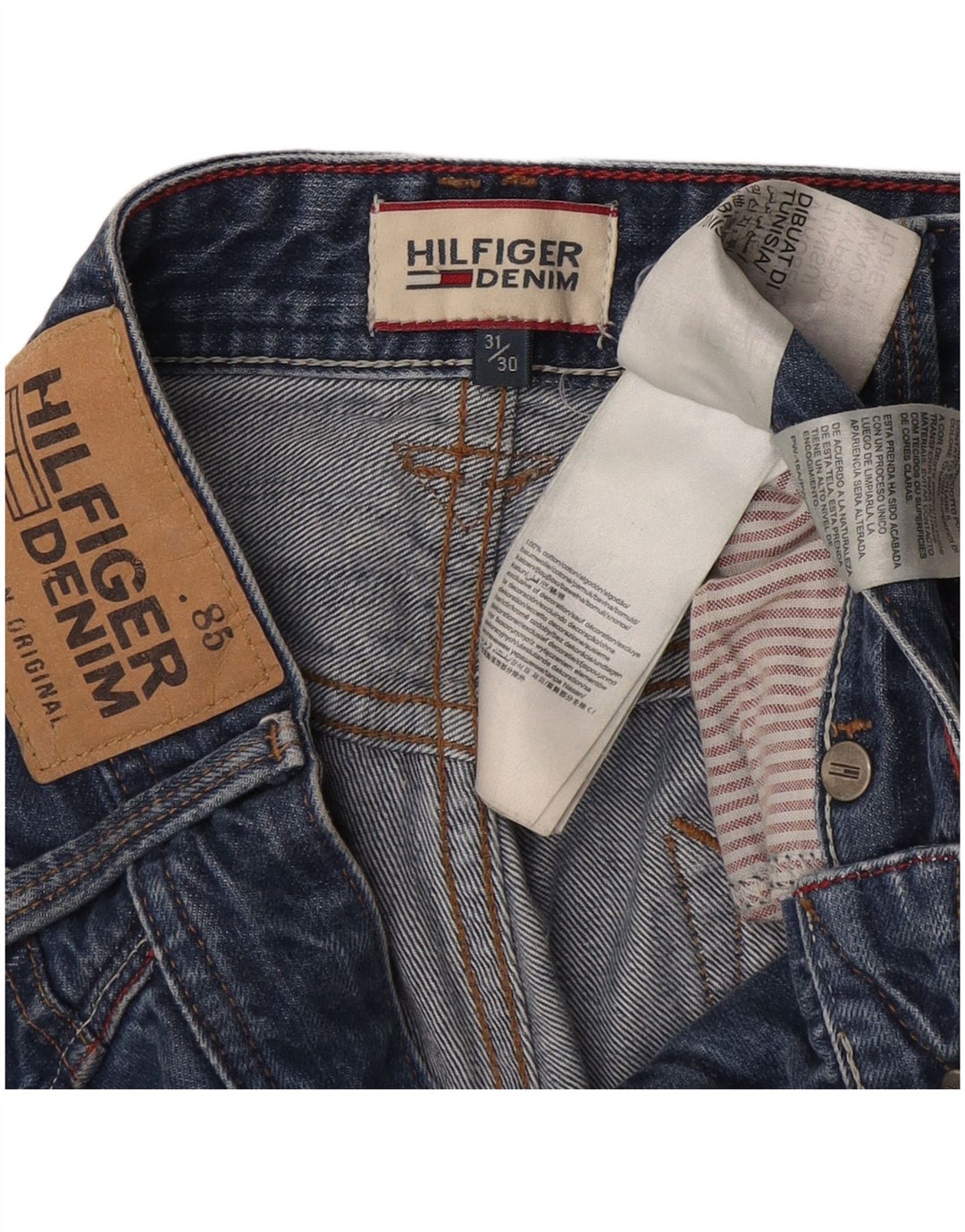 Tommy Hilfiger Vaqueros rectos para hombre W31 L30 Algodón azul