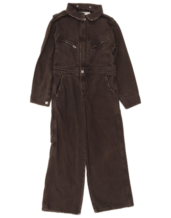 Zara Mono Vaquero Carpintero Niña 6-7 Años Gris Algodón