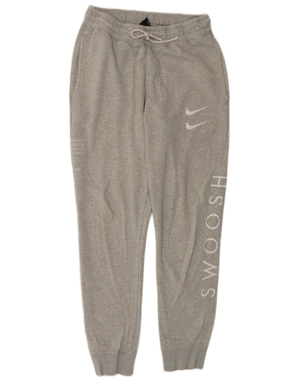 Nike Hombre Swoosh Graphic Chándal Pantalones Joggers Pequeño Algodón Gris