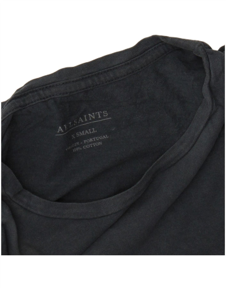ALL SAINTS Camiseta Hombre Top XS Gris Algodón