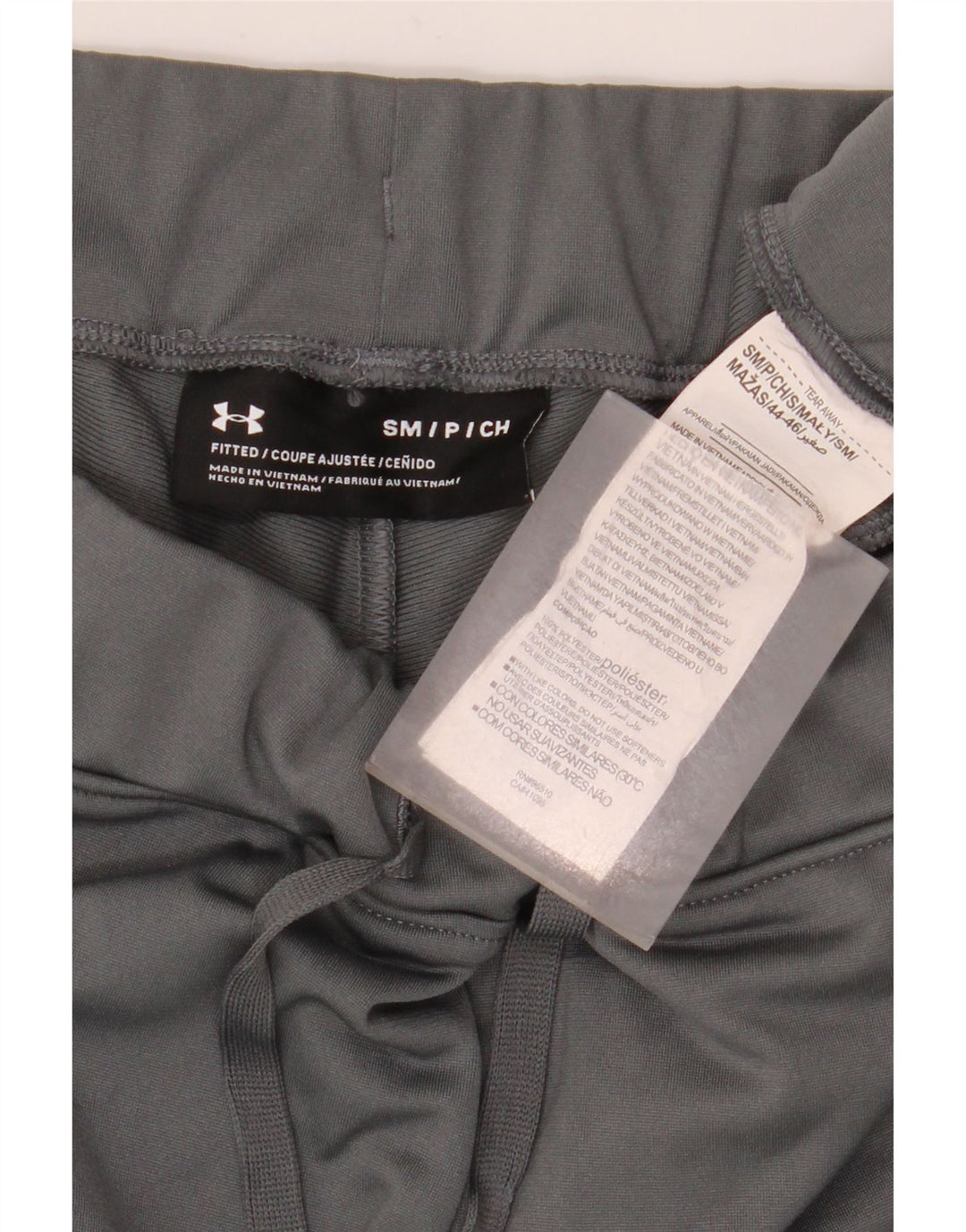 Under Armour Pantalones de chándal rectos para hombre, color gris pequeño, color block