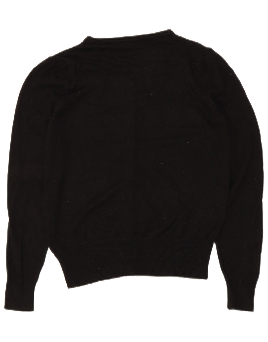 Zara Mujer Cárdigan Suéter UK 8 Small Viscosa Negra