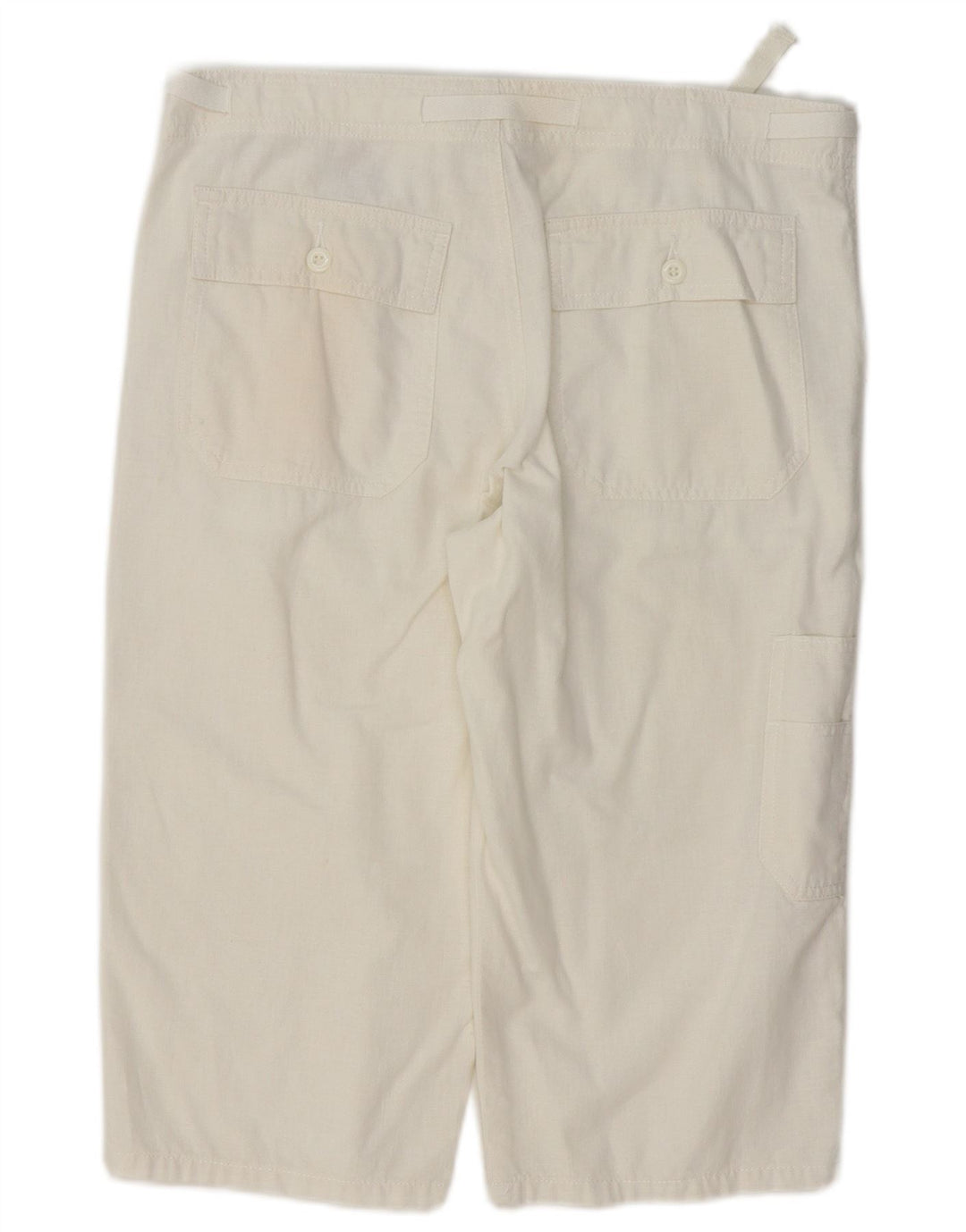 STS Bermudas para mujer IT 46 Large W32 Lino blanco