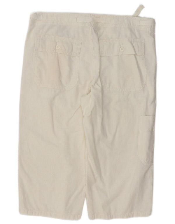 STS Bermudas para mujer IT 46 Large W32 Lino blanco
