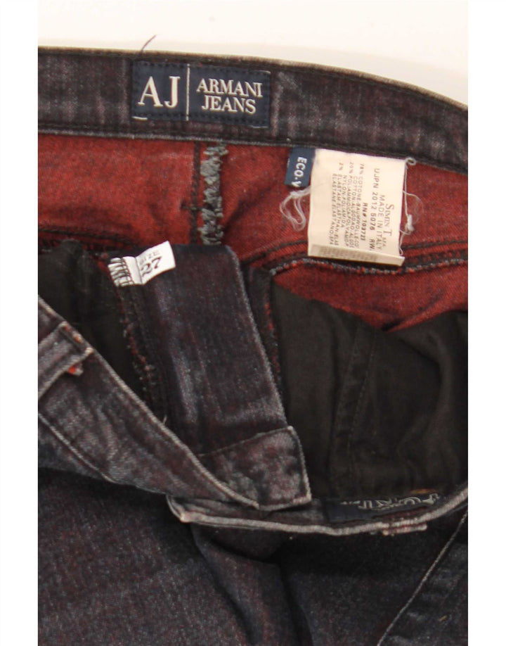 Vaqueros Armani Mujer Slim W27 L32 Algodón Negro