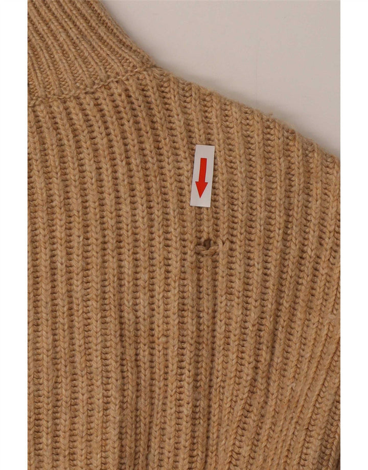 Zara Mujer Oversize Cuello Redondo Jersey Jersey UK 10 Small Marrón